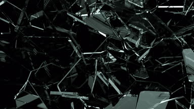 yavaş hareket ile kırık ve kırık cam