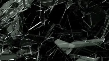 yavaş hareket ile kırık ve kırık cam