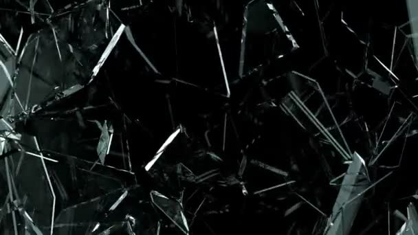 Verre cassé et brisé au ralenti 