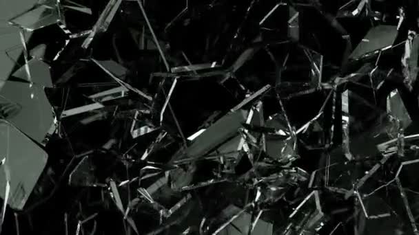 Verre cassé et brisé au ralenti 