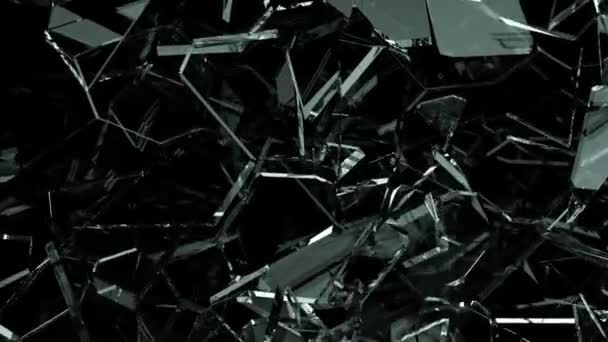 Verre cassé et brisé au ralenti 