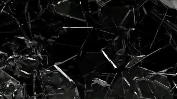 Broken Shattered Glass Slow Motion — Stock Video