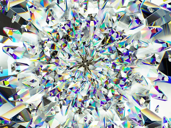 Diamond struktura extrémní closeup a kaleidoskop — Stock fotografie