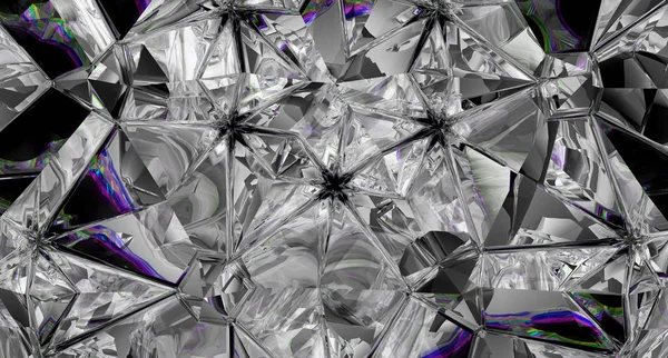 Pierre gemme ou diamant texture gros plan et kaléidoscope — Photo