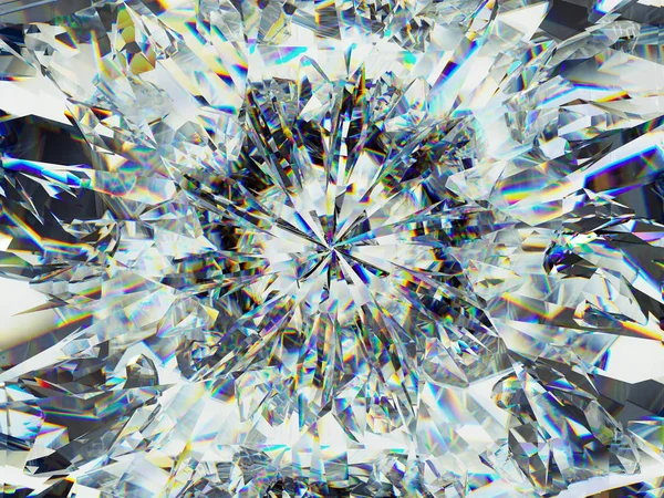Διαμάντι δομή ακραίες closeup και Καλειδοσκόπιο — Φωτογραφία Αρχείου