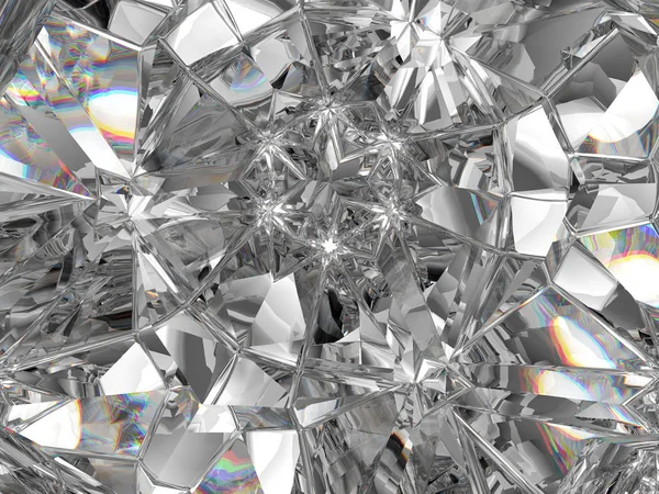 Edelsteen of diamant textuur close-up en Caleidoscoop — Stockfoto
