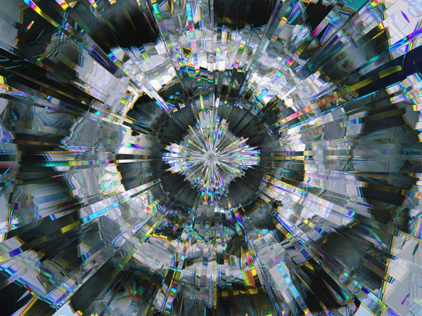 Estrutura de diamante extrema closeup e caleidoscópio — Fotografia de Stock
