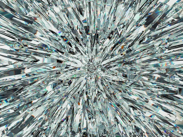 Nahaufnahme und Kaleidoskop von Edelsteinen oder Diamanten — Stockfoto