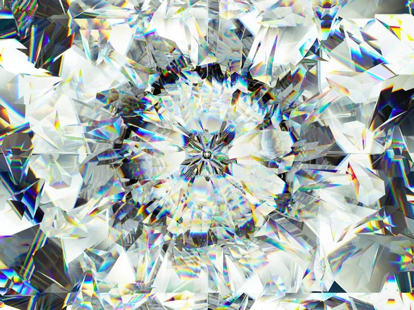Алмазная структура экстремальный крупный план и калейдоскоп — стоковое фото