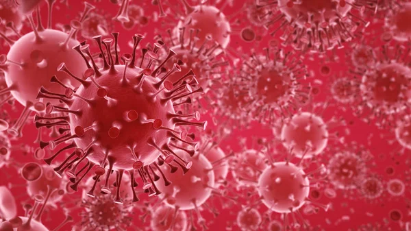 Coronavirus veya 2019 ncov hücreleri ve salgın — Stok fotoğraf