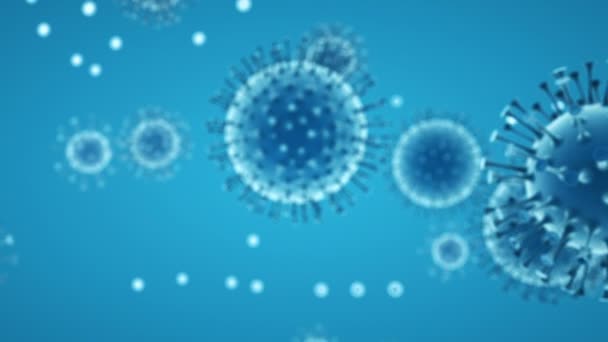 Coronavirus Nouveau Coronavirus 2019 Ncov Moving Cells Épidémie Rendu Animation — Video