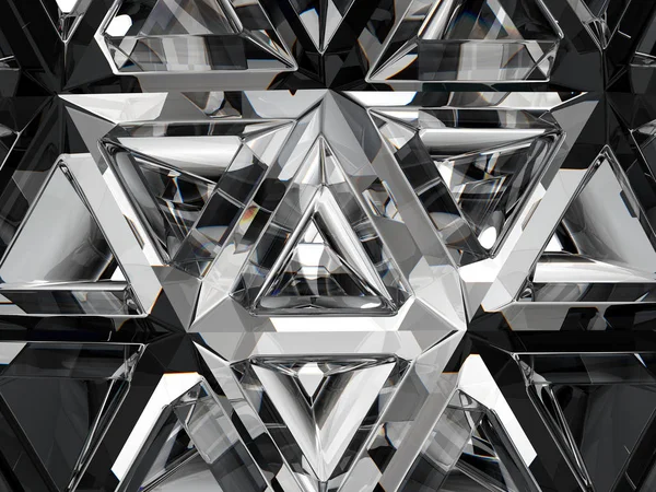 Diamant structure extrême gros plan et kaléidoscope — Photo