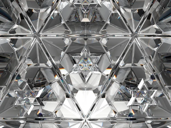 Structure en diamant forme d'étoile et fond kaléidoscope — Photo