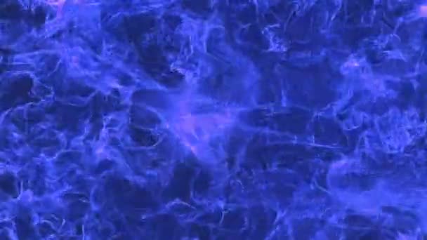 Синій Вогонь Полум Сповільнюють Рух Альфа Мате Рендеринг Анімація — стокове відео