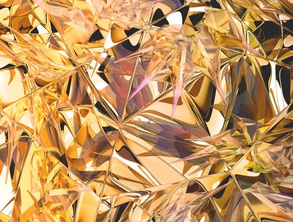 Diamantová Struktura Extrémní Detailní Záběr Kaleidoskop Vykreslení Ilustrace — Stock fotografie