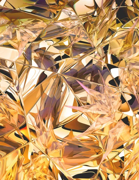 Diamantstruktur Extreme Nahaufnahme Und Kaleidoskop Renderer Illustration — Stockfoto