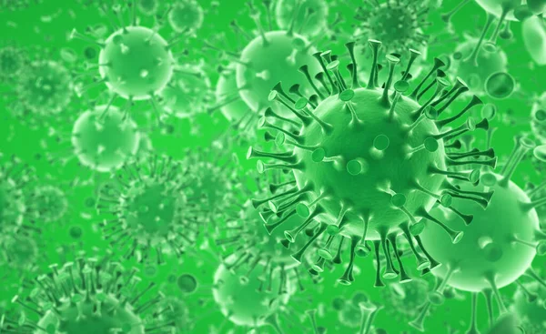 Covid Coronavirus Sars Cov Celpandemisch Virus Render Illustratie — Stockfoto