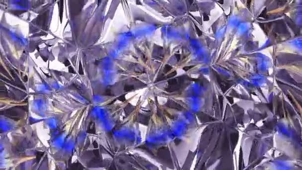 kaléidoscope abstraction rotation scintillant texture de verre brillant boucle sans couture. rendu 3d, animation 3d