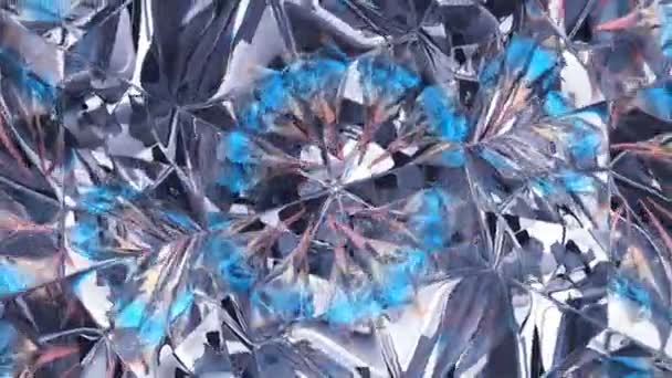 kaléidoscope abstraction rotation scintillant texture de verre brillant boucle sans couture. rendu 3d, animation 3d