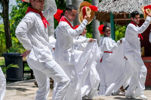 Dancers Dancing Son Jarocho Bamba Folk Dance Cuba Spring 2018 — Stock Photo, Image