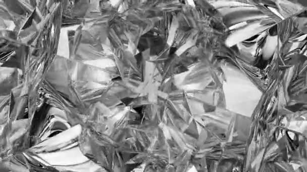 Caleidoscópio Abstração Rotativa Espumante Textura Vidro Brilhante Render Animação — Vídeo de Stock