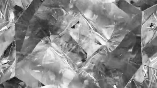 Caleidoscoop Abstractie Roterende Sprankelende Glanzend Glas Textuur Render Animatie — Stockvideo