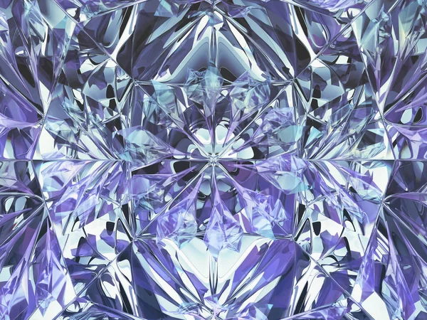 Drahokam Diamant Nebo Lesklé Sklo Trojúhelníkové Textury Kaleidoskop Pozadí Vykreslení — Stock fotografie