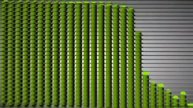 Grafik durgunluk veya ekonomik kriz 3D animasyon olarak listeye kayıyor