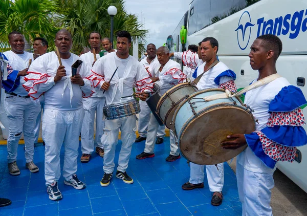 Kubánští Hudebníci Tradičních Kostýmech Vystupují Pro Turisty Santa Maria Santa — Stock fotografie