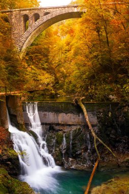 Şelale bir sonbahar Kanyon