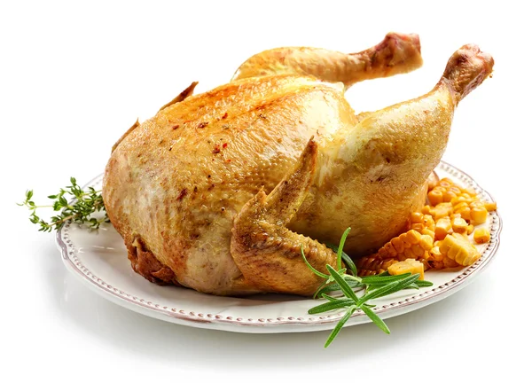 Whole roasted chicken — Stock Photo, Image