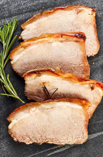 Roasted pork slices — Stock Photo, Image