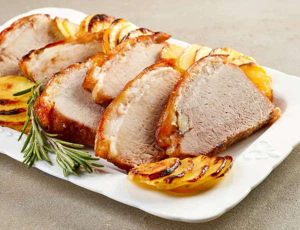 Roasted pork slices — Stock Photo, Image