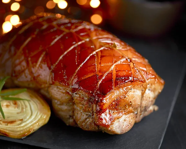 Roasted pork and vegetables — Stock Photo, Image