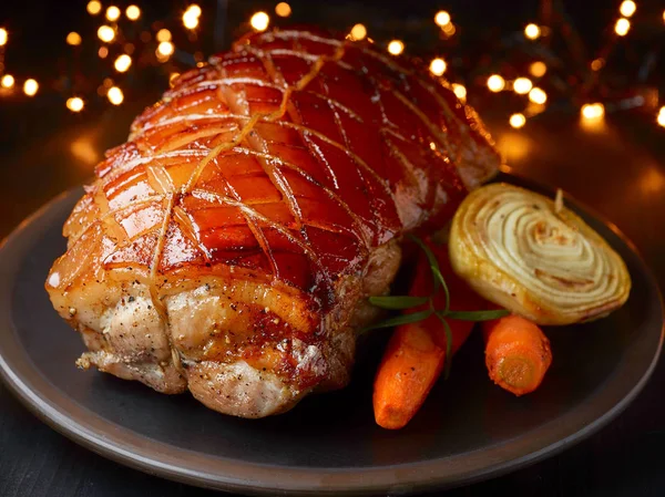 Roasted pork and vegetables — Stock Photo, Image