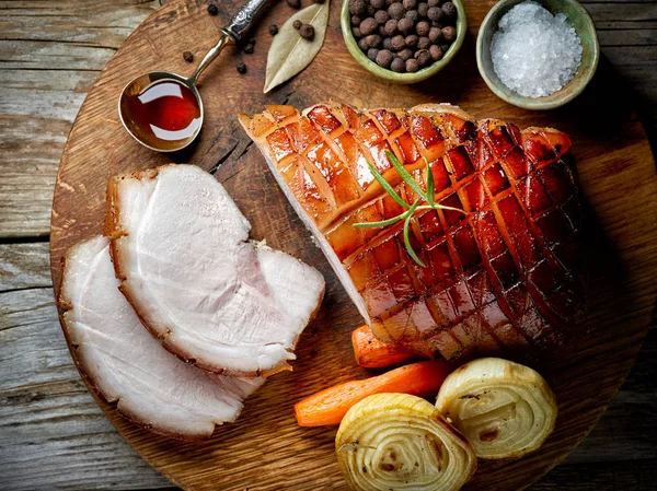 Roasted pork slices — Stock Photo, Image