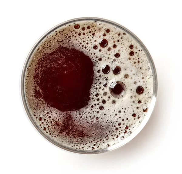 Склянка темного пива — стокове фото