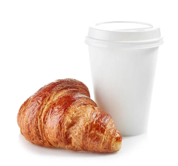커피와 크로 와 상 한 잔 — 스톡 사진