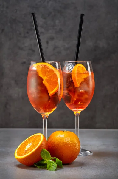 Copo de aperol spritz cocktail — Fotografia de Stock