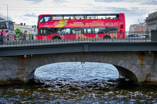 Ποταμού Fontanka. Το Saint-Petersburg, γέφυρα Belinsky, — Φωτογραφία Αρχείου