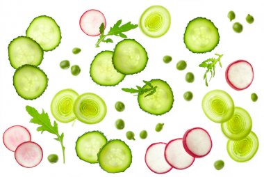 Kompozisyon dilimlenmiş sebze