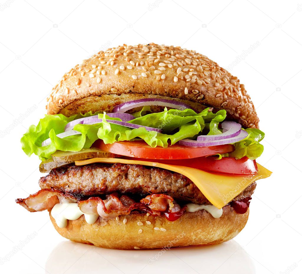 Fresh tasty burger — Stock Photo © zmaris #164719844
