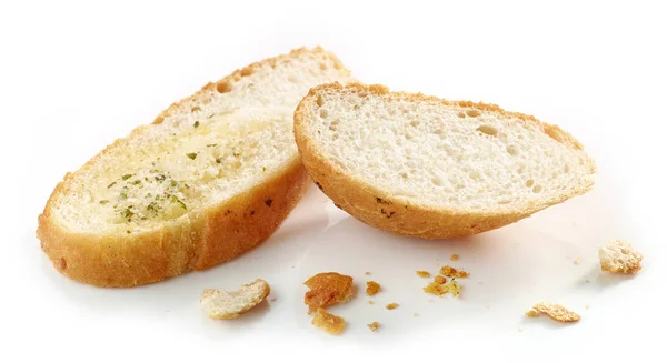 Grilled bread slices and crumbs — Stock Photo, Image