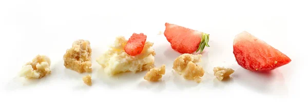 Crumbs κέικ φράουλα τυρί — Φωτογραφία Αρχείου