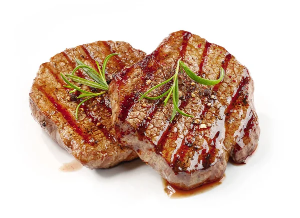 Čerstvě grilované steaky — Stock fotografie