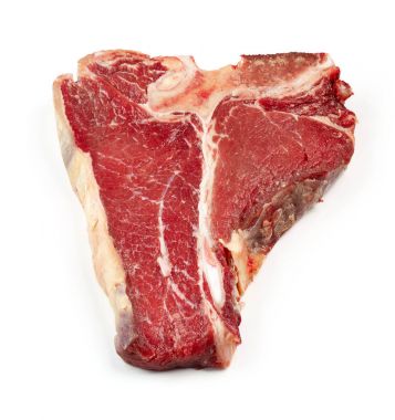 taze çiğ T kemik biftek