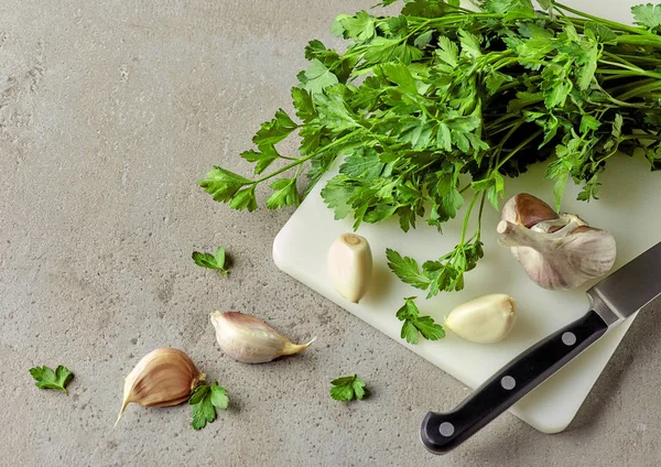 Prezzemolo e aglio — Foto Stock