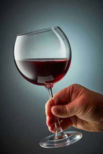 Bicchiere su vino rosso — Foto Stock