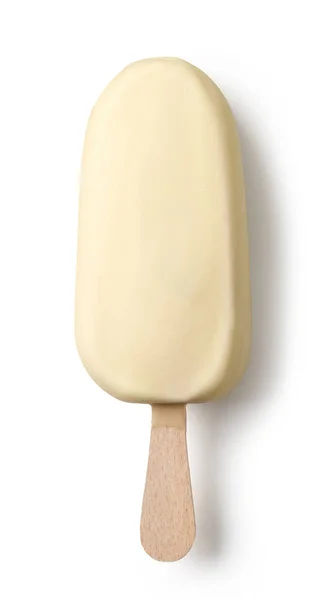 아이스 크림 화이트 초콜릿으로 덮여 — 스톡 사진