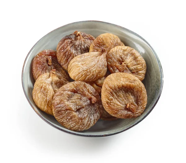 Bowl of dried figs — Stock Photo, Image